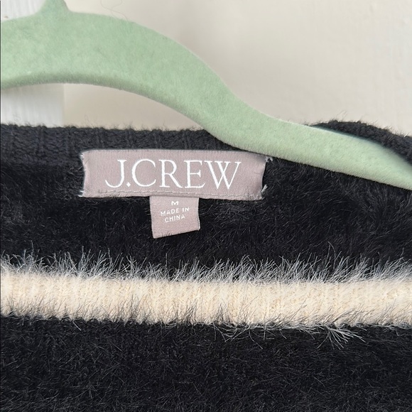 J. Crew Black and White Striped Women's Sweater - Picture 2 of 3